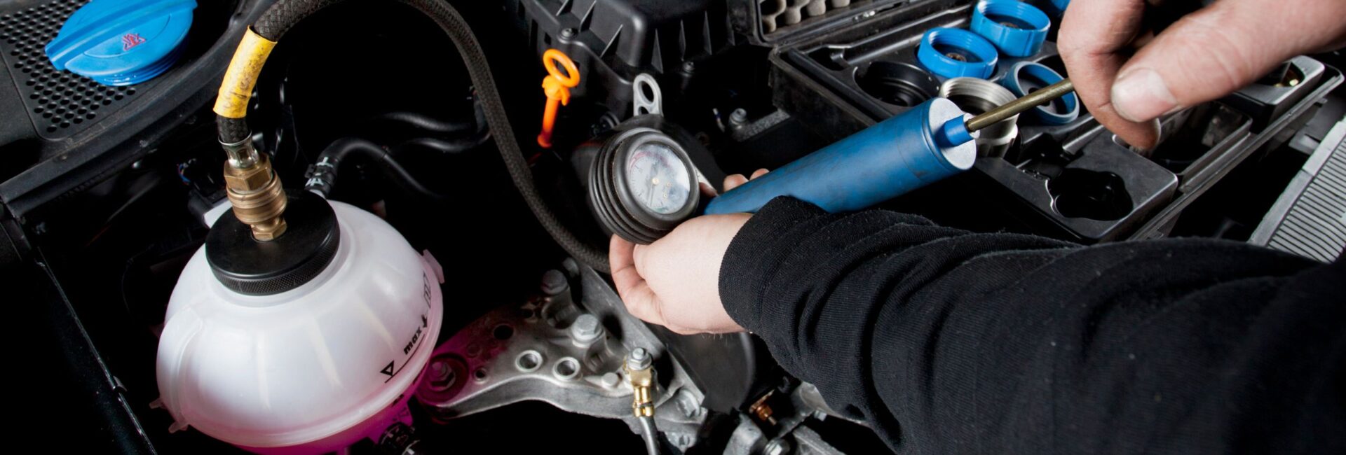 Person Working on Cooling System