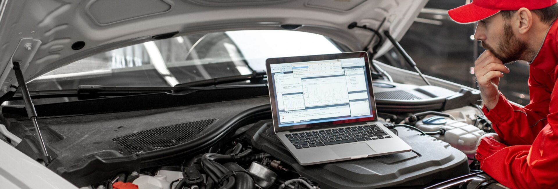 Person Review Diagnostics Data on Laptop